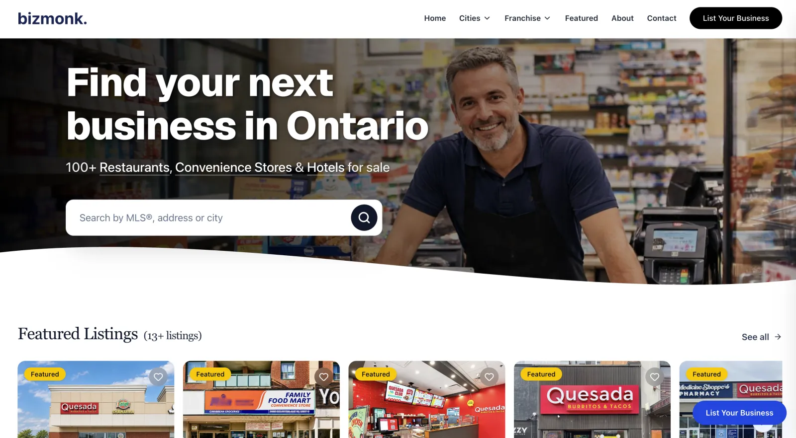 Bizmonk website homepage